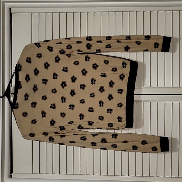 RED VALENTINO Leopard Printed Crew Neck Sweater Cardigan Button Down - Picture 4 of 16